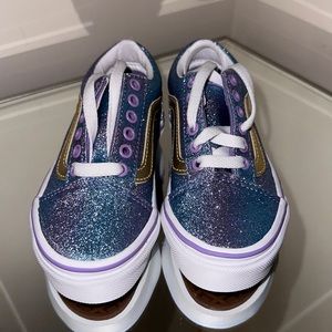 Girls purple glitter vans size 11us new worn one time no box 😍
